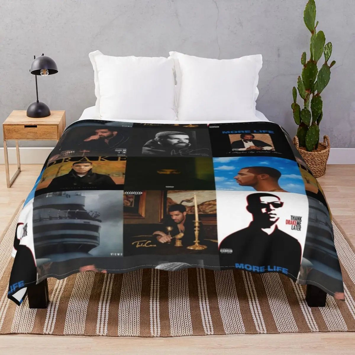 Drake Album Covers Blanket Velvet Summer Multi-function Throw Blankets for Bedding Sofa Travel Cinema