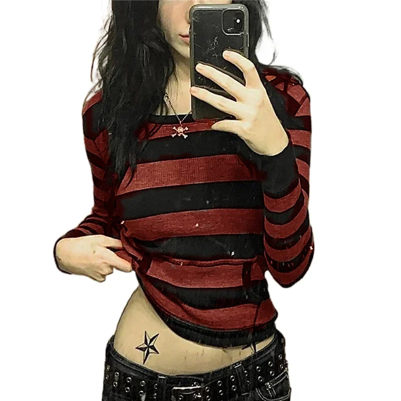 Женская Толстовка Allukasa С Карманами Готический Хип-хоп Свитшот Длинными Рукавами