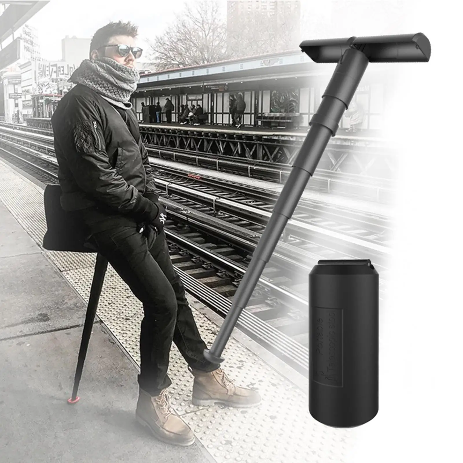 

17-70cm Adjustable Line up Seat Ergonomic Retractable for Outdoor BBQ