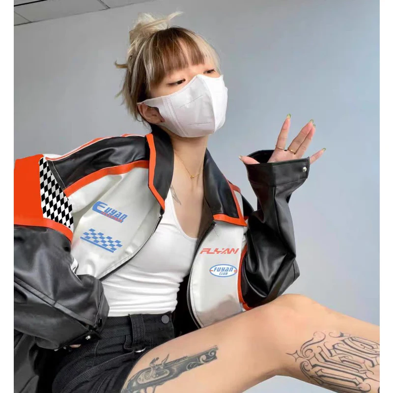 Женская куртка YICIYA из искусственной кожи куртки 2022 куртка-бомбер женские парки
