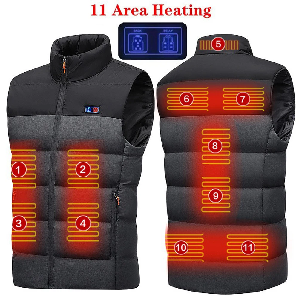 

Heated Jackets Heating Vest Heated Vest Jacket Thermal Vest Windproof Coats For Outdoor Skiing Durable.practical