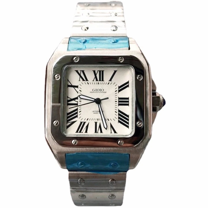 

men Automatic Mechanical watch White Rome Dial