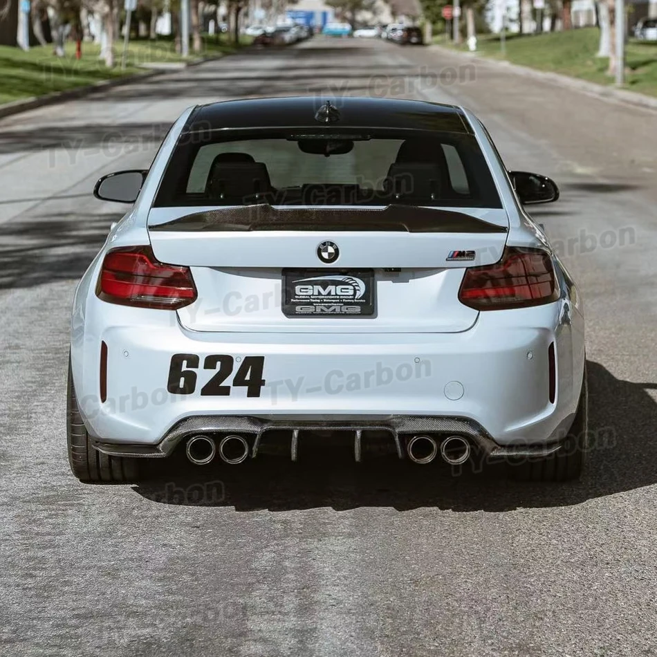 Задний бампер из настоящего углеродного волокна, диффузор, спойлер для BMW 2 серии F87 M2 M2C 2016-2020, бампер Bodykit V Style FRP (art.: 3920cb06e28ed) - 3920cb06e28ed