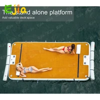 3*2*0.2m/118''*78*8 Inch TWater Sport Inflatable Platform Summer Swimming Yoga Inflatable Floating Mat/Dock For Beach Ocean Lake