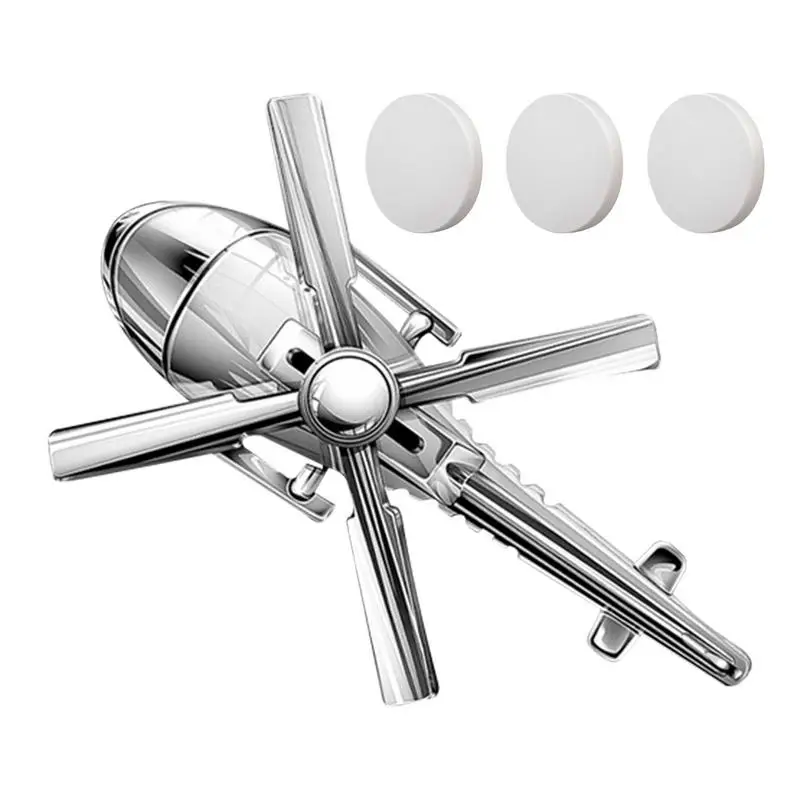 

Aromatherap Car Air Vent Clip Charm Odor Zinc Alloy Rotation Vent Wrap Air Freshener for Car Office Home with 3-Fragrance Tablet