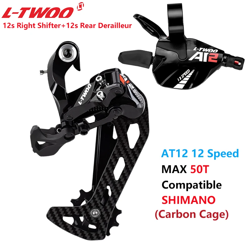 

LTWOO AT12 MTB Mountain Bike Carbon Groupset 12 Speed Trigger Right Shifter Lever Rear Derailleur 52T Cassette For Shimano SRAM