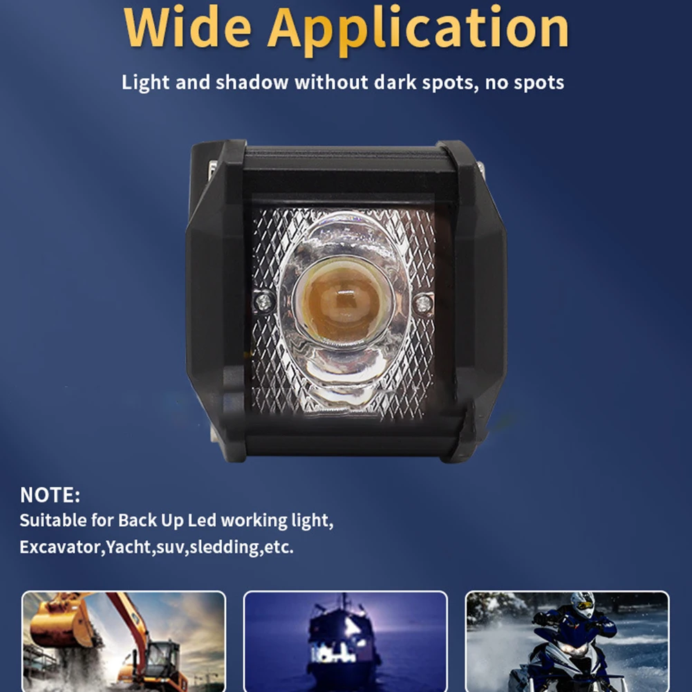 

Cube Lens Spot LED Work Light Bar Pods Side Strobe Off Road Shooter Lights 40W Car Accessories High Quality Work Lights