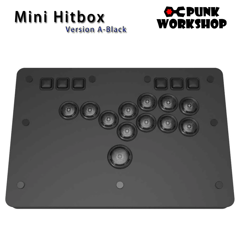 Punk Workshop Mini HitBox SOCD Fighting Stick Controller Mechanical Button Support PC/Android PS4 Switch Carbon Fiber