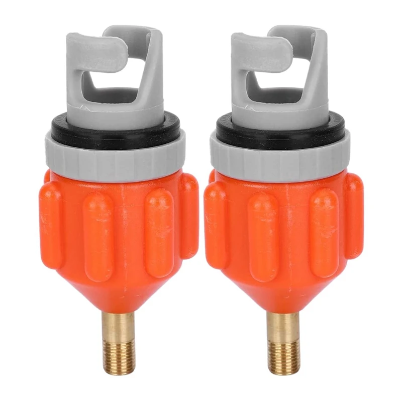 

2Pcs Air Pump Adapter Heads Durable Air Valve Paddle Board Accessories Air Valve Adaptor for Surfboard Paddle Orange