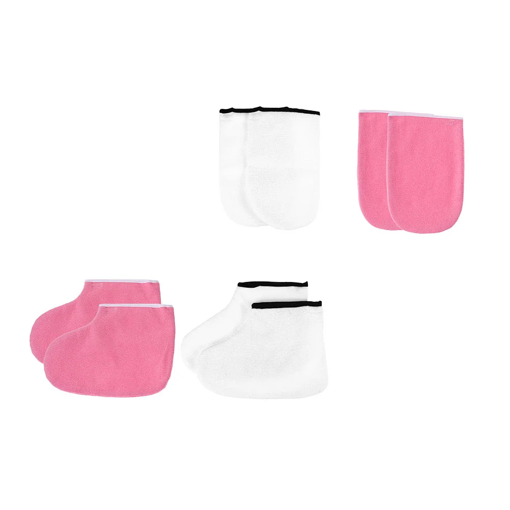 

2 Pairs Calluses Removing Covers Reusable Paraffin Heat Wax for Wax Treatment