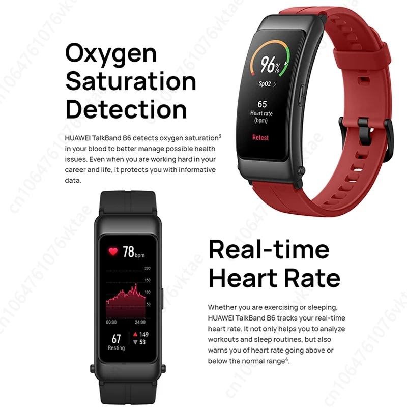 Смарт-браслет Huawei TalkBand B6 Bluetooth 5 2 AMOLED экран 1 53 дюйма процессор Kirin A1 наушники для