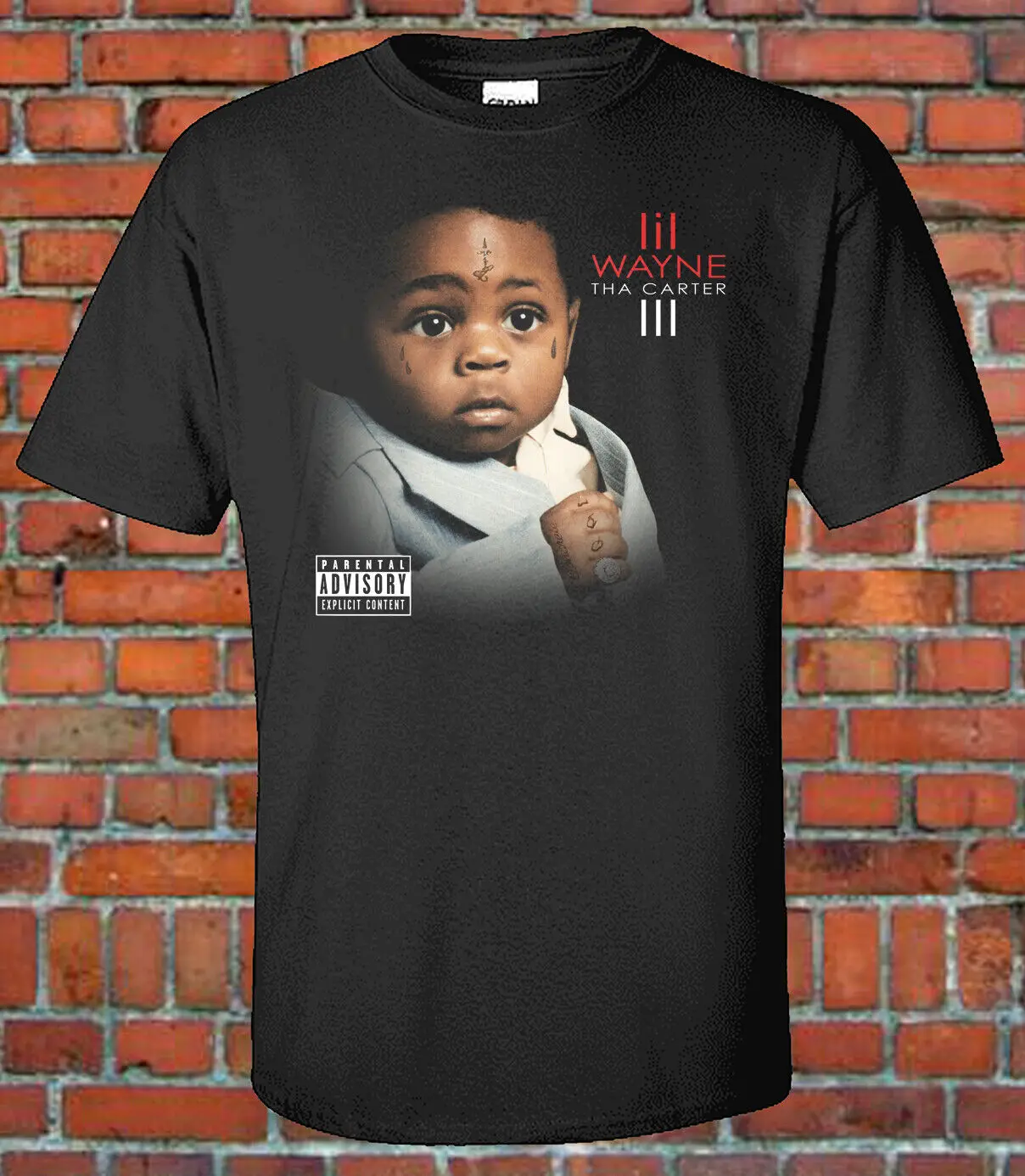 Lil Уэйн Картер III Обложка альбома графическая футболка наличные деньги