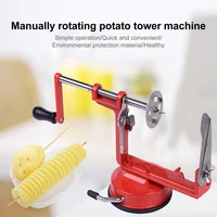 durable potato slicer soft handle metal multifunctional efficient spiral potato cutter for daily use
