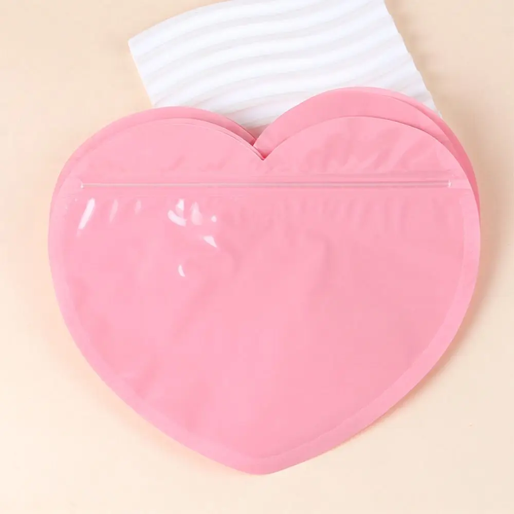 

Самозапечатывающиеся пакеты для подарков сердечком, пластик, красный/розовый