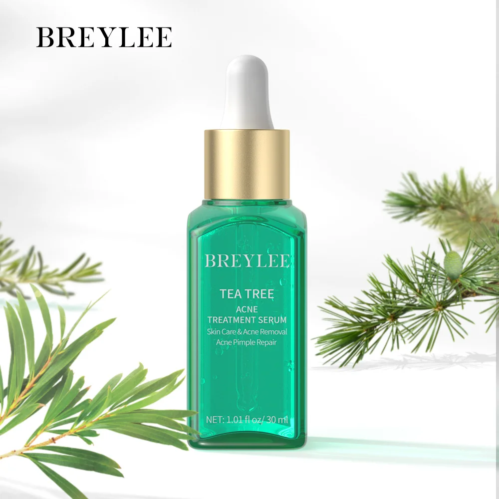 

BREYLEE Tea Tree Acne Treatment Face Serum Effective Acne Removal Anti-Acne Repair Fade Acne Spots Facial Essence Skin Care 30ml