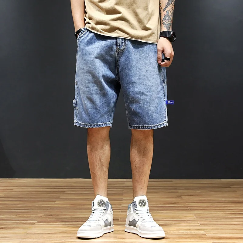 

2023 Summer New Retro Heavy Craft Multi-bag Tooling Loose Shorts Sports Casual Beach High-quality Cotton Five-point Pants