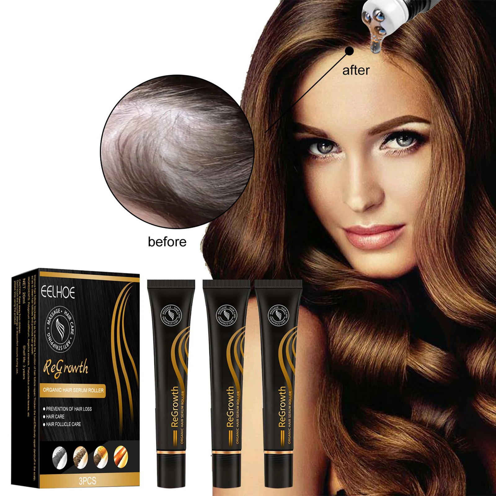 

1/2/3 шт., жидкая сыворотка для роста волос