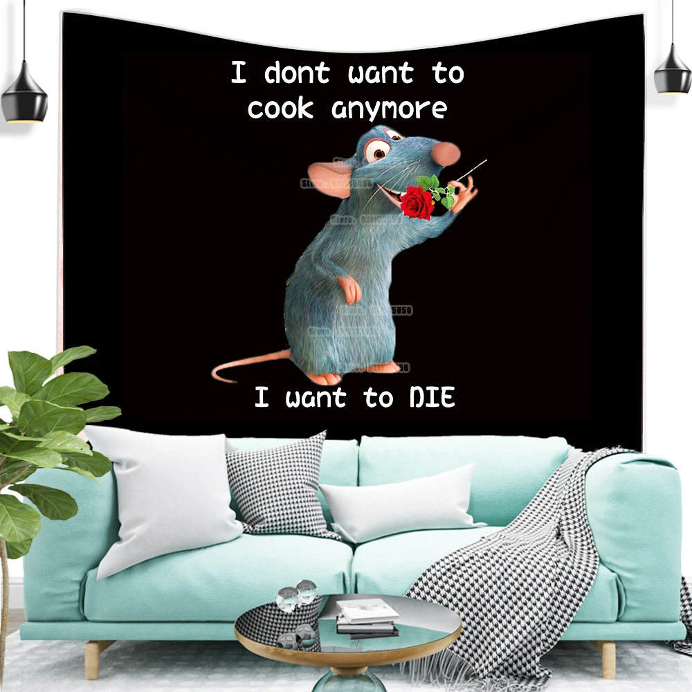 Гобелен Я больше не хочу готовить настенный гобелен для спальни умирать милая