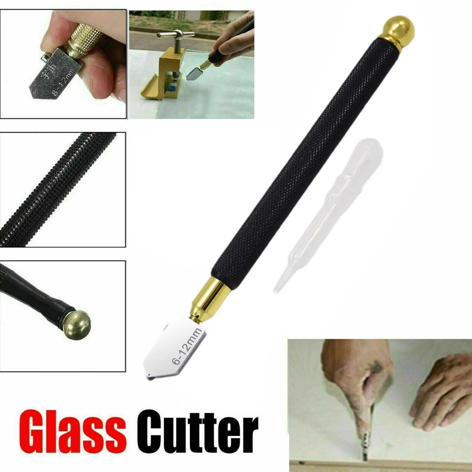 

Professional Glass Cutter Portable Construction Tile Sharp Roller-type Metal Handle Cutting Tool Wheel