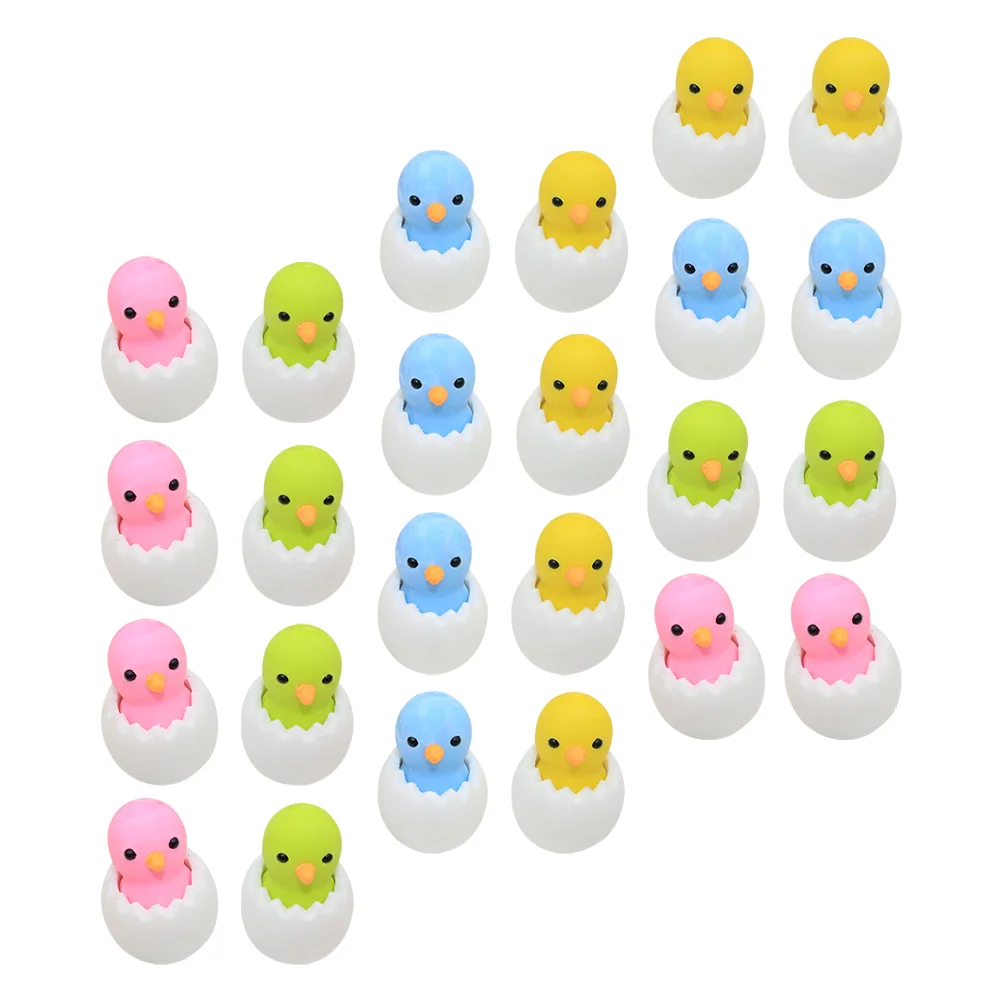

24 Pcs Easters Party Favors Doggie Gifts Mini Dog Figurines Puppy Puzzle Toys Shell Chick Eraser Bulk Easter Chick Eraser