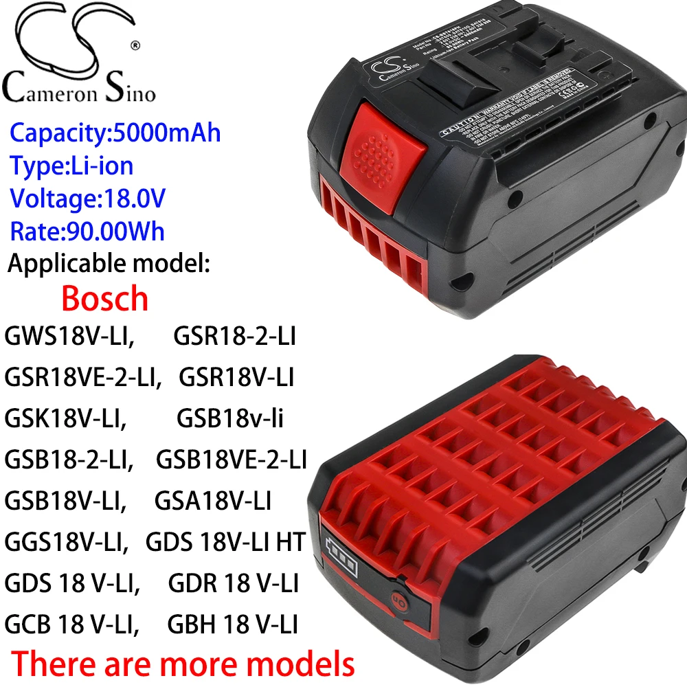 

Cameron Sino Li-ion 5000mAh 18.0V for Bosch CCS180,37618-01,37618,36618B,36618-02,3601H61S10,26618,25618-02,25618-01