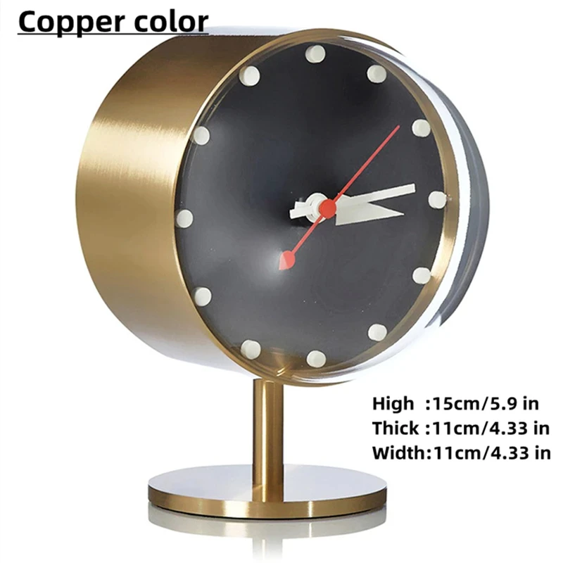 Креативные роскошные латунные настольные часы в стиле ретро Современное