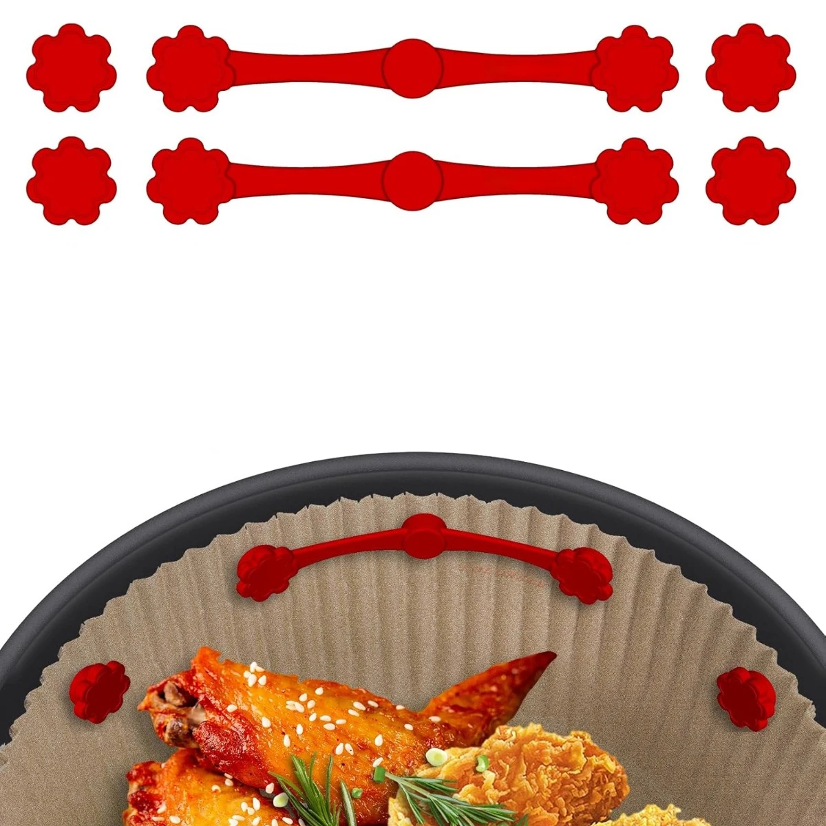 

Магнитные силиконовые щипцы для фритюрницы