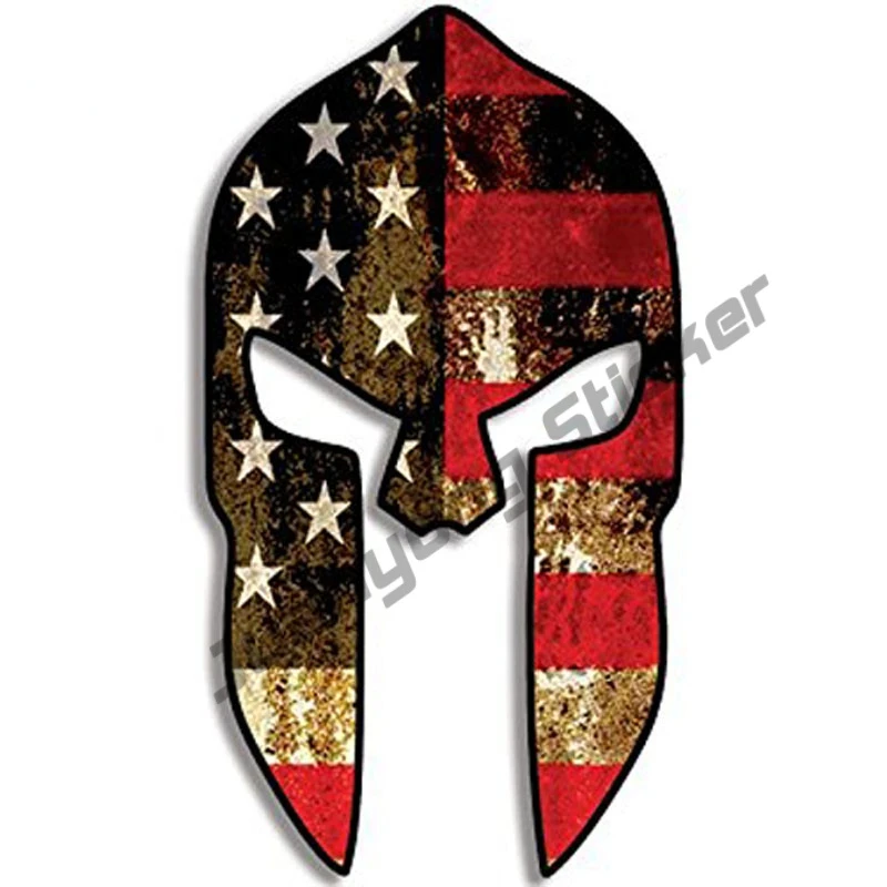 Креативный Спартанский шлем MOLON LABE тонкая золотая линия флаг воинский ПВХ