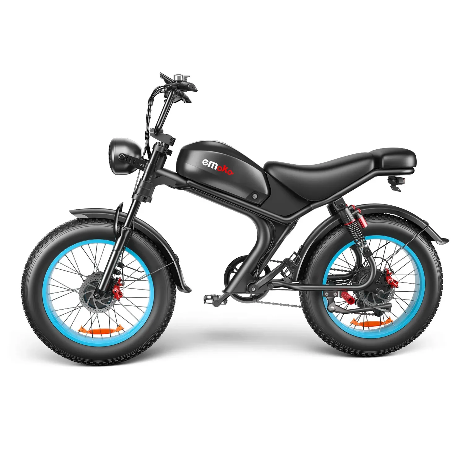 Фото Emoko Original Factory E Bike X8 750 Вт 20 дюймов Flat Land Mountain Off Load Складной электрический велосипед с толстыми шинами №3