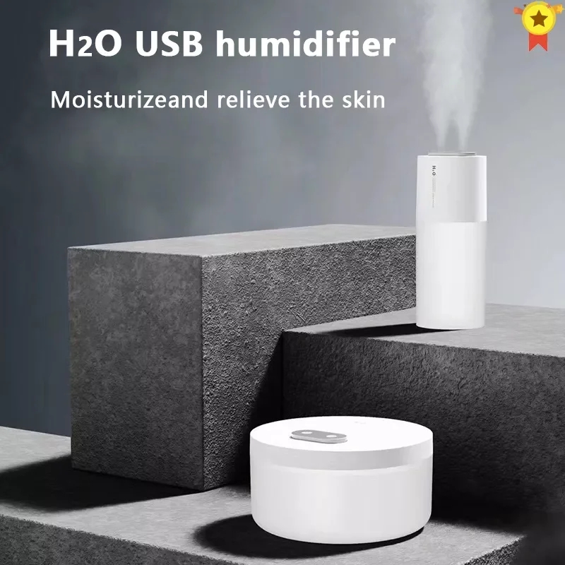 

1L Dual Spray Air Humidifier 2200mAh USB Rechargeable Wireless Ultrasonic Xiomi aroma Water Mist Diffuser Romantic Light