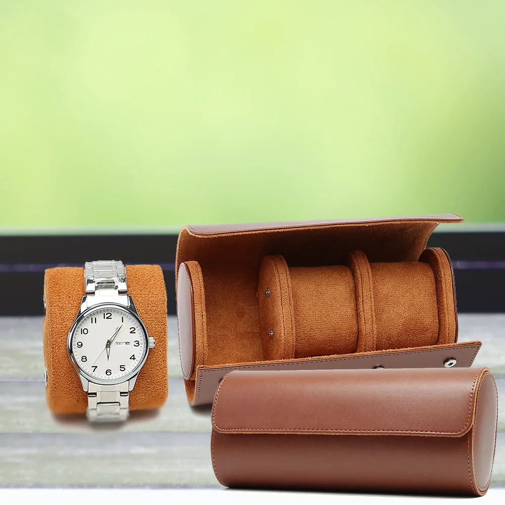 

3 слота для часов в рулоне, дорожные рандомные портативные винтажные кожаные часы, дисплей, рандомный бокс для хранения часов, органайзеры для часов, подарки для мужчин