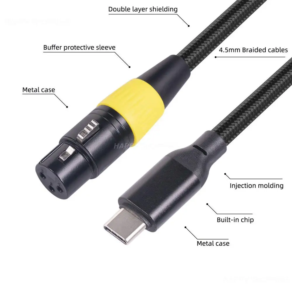 

Audio Cable Type-c Supported. Usb 2.0 Plug And Play Low Noise Speaker Cable High-fidelity Headphone Adapter