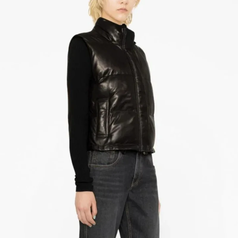 

Autumn and Winter New Fashion Thickened Hooded Down Vest Vest Slim and Versatile Women Tops 2023