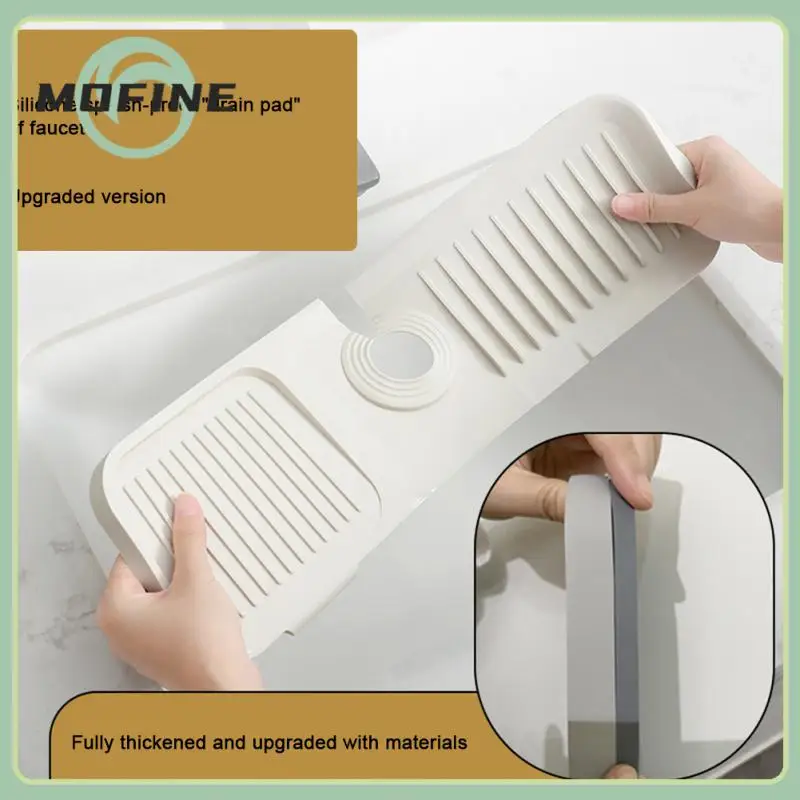 

For Bathroom Kitchen Toilet Kitchen Pads Waterproof Silicone Kitchen Faucet Absorbent Mat Practical Drainage Mat Anti-splash
