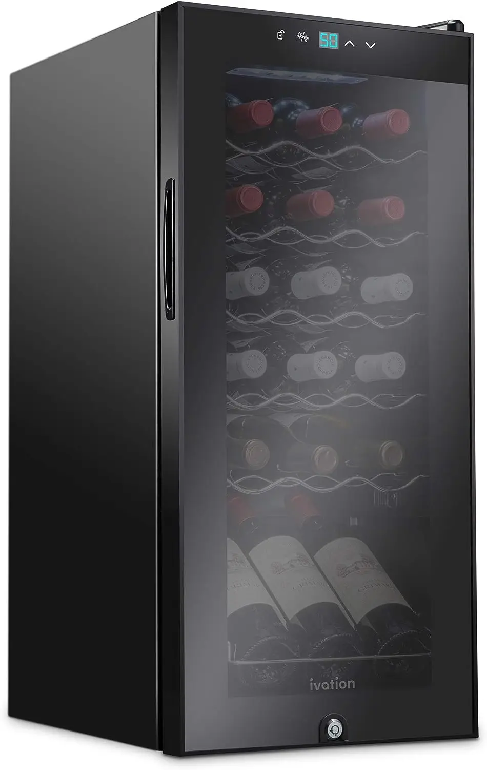 18  Compressor Wine Cooler Refrigerator w/Lock | Large Freestanding Wine Cellar For Red, White, Champagne or Sparkling Wine | 41
