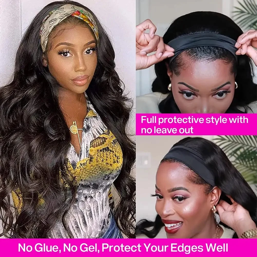 Бразильский парик Easy Go Body Wave 100% человеческие волосы средняя длина средний размер
