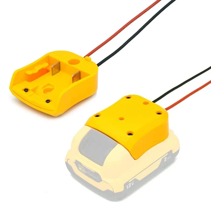 

Power Wheels Adapter for Dewalt 10.8V-12V Li-ion Battery Dock Power Connector Battery DIY Adapter with 14 AWG Wires for Rc Car