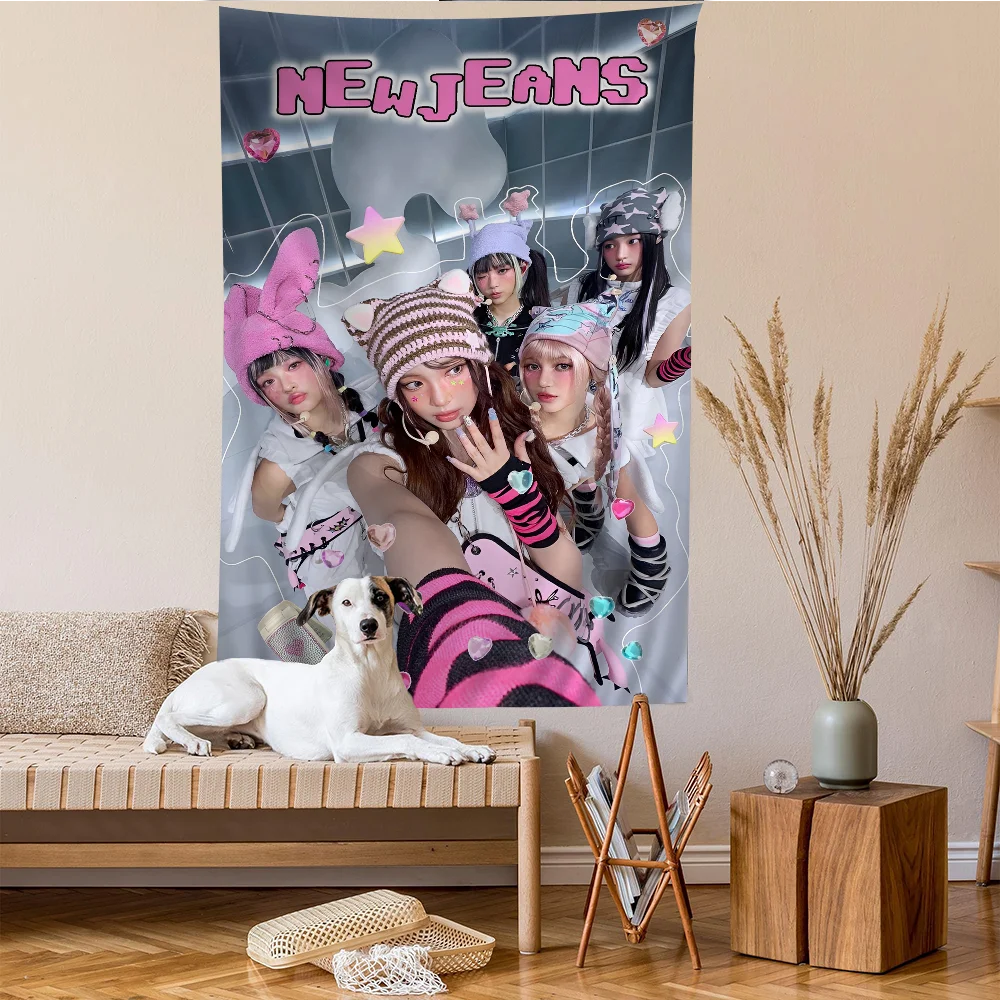Kpop N-Newjeans подвесной богемный гобелен богемные настенные гобелены Мандала