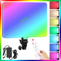 rgb video light camera light panel lamp professional lighting dimmable 3000k 6500k for photography video conference youtube