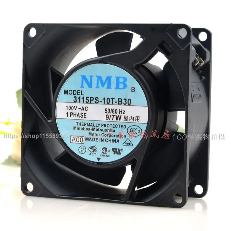 Фото Вентилятор NMB 3115PS-10T-B30 8038 с алюминиевой рамой, 100В, 9/7Вт, бесшумный, для охлаждения №3