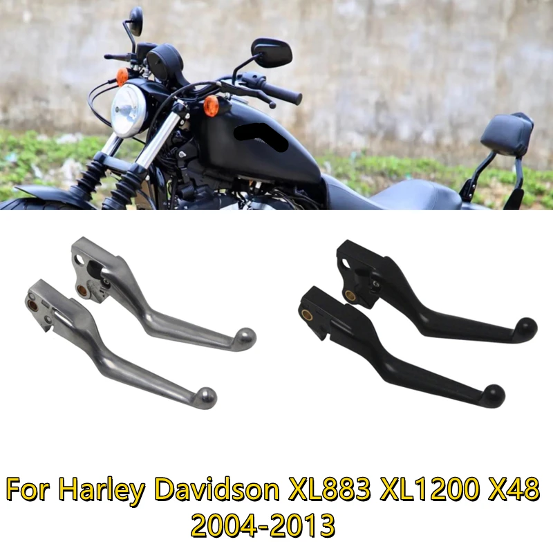 

1 Pair Black/silver Clutch Brake Levers Motorcycle For Harley Sportster 883 XL883 N/L XL1200 X48 Forty eight 2004-2013 Custom