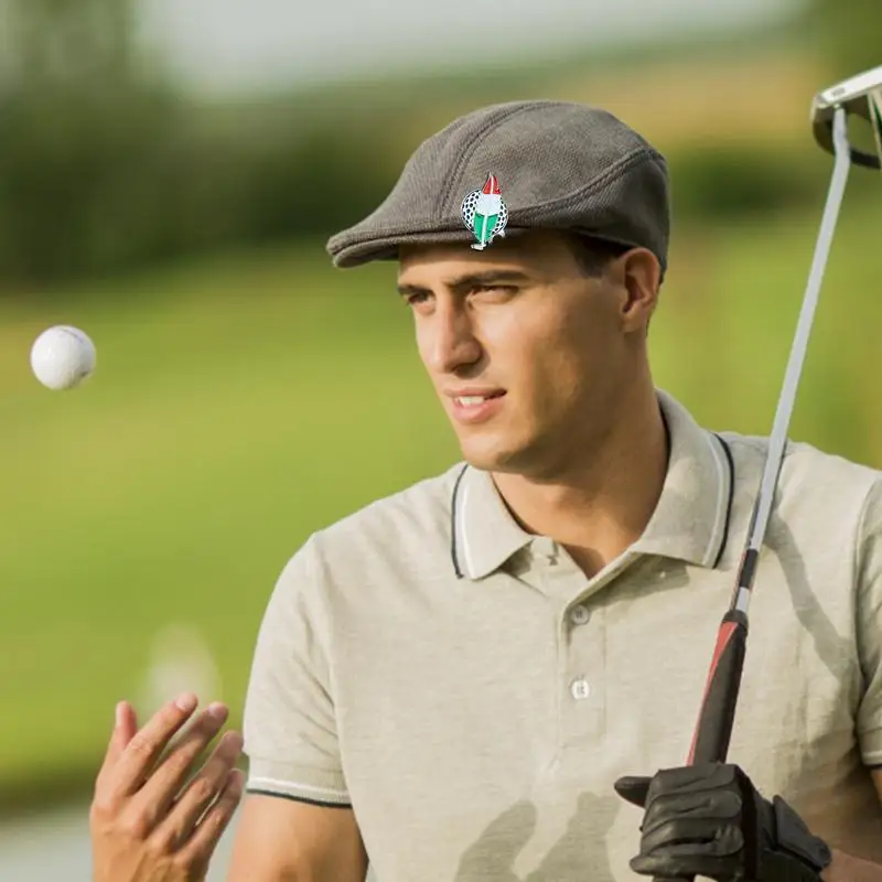 Маркер для мяча гольфа зажим шляпы магнитный маркер аксессуары трехцветный перо