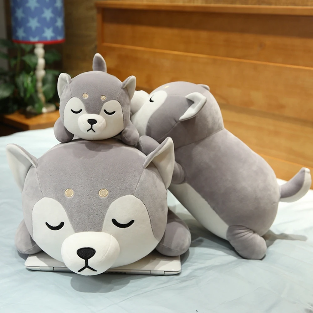 

Милая Очаровательная мягкая плюшевая собака хаски, Необычные мягкие куклы-животные на ферме, подарок на день рождения для детей, девочек