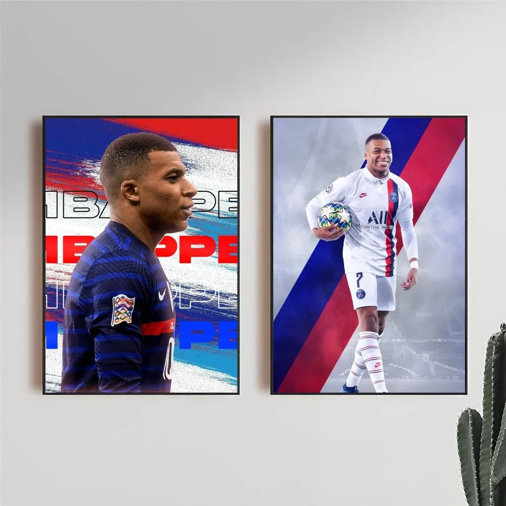 K-Kylian-M-Mbappe игрок футбольный постер самоклеящаяся художественная водостойкая