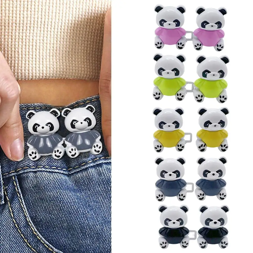 

Detachable Button Adjustable Snap Fastener Panda Brooch Waist Accessories Skirt Tightening Pants Clip Metal Pins Clo R6Q9