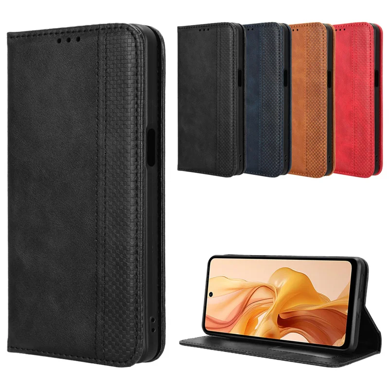 Роскошный кожаный чехол Pertain to Ulefone Note 18 Pro с магнитным ретро-кошельком для