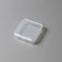 small storage box square food grade pp transparent mini case clear plastic jewelry earrings rings beads plastic packaging boxes