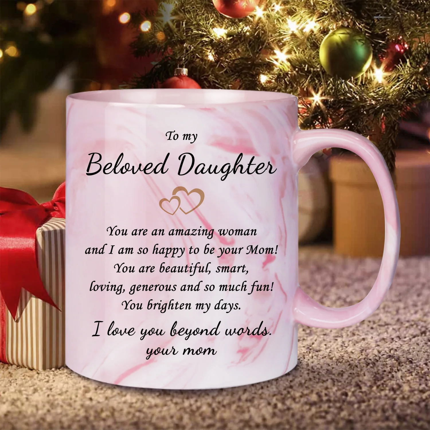 Керамическая кофейная кружка Я люблю тебя дочке украшенная фотографией идеально