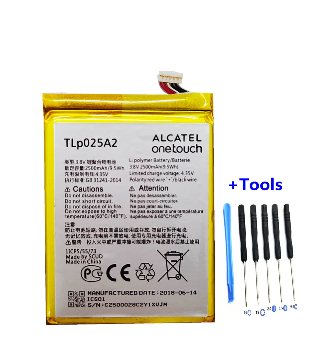 + Инструменты! Аккумулятор TLp025A2 2500 мАч для Alcatel One Touch Onetouch POP C9 Dual 7047D Idol X Plus OT 6043D 8000D