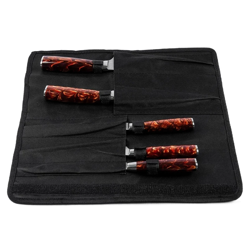 

Профессиональная черная сумка для шеф-повара, 5 карманов